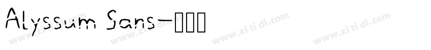 Alyssum Sans字体转换